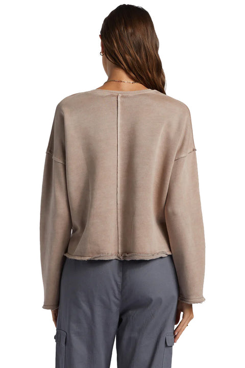 Roxy Doheny Crew Sweatshirt - Root Beer - Back