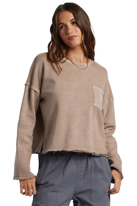 Roxy Doheny Crew Sweatshirt - Root Beer