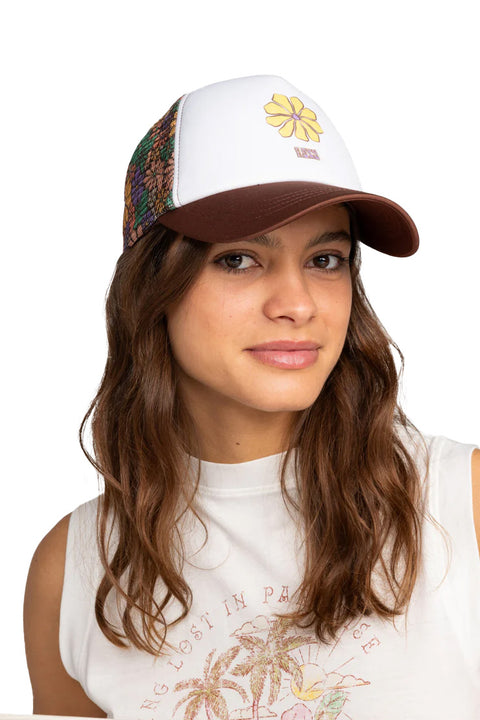 Roxy Donut Spain Trucker Hat - Root Beer All About Sol Mini