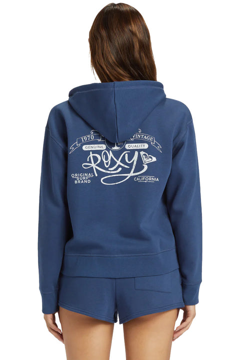 Roxy Evening Hike Zip Up Hoodie - Naval Academy - Back