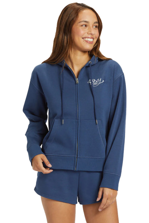 Roxy Evening Hike Zip Up Hoodie - Naval Academy