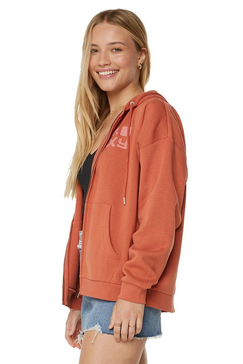 Roxy Evening Lineup Hoodie - Aragon Wave Cuts- Side
