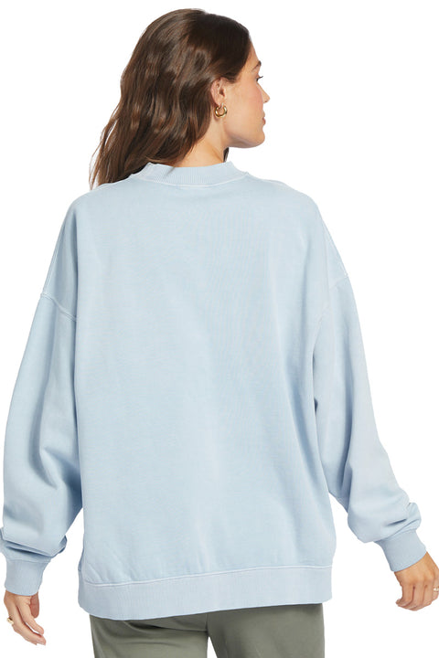 Roxy Lineup Oversized Crew - Clear Sky - Back