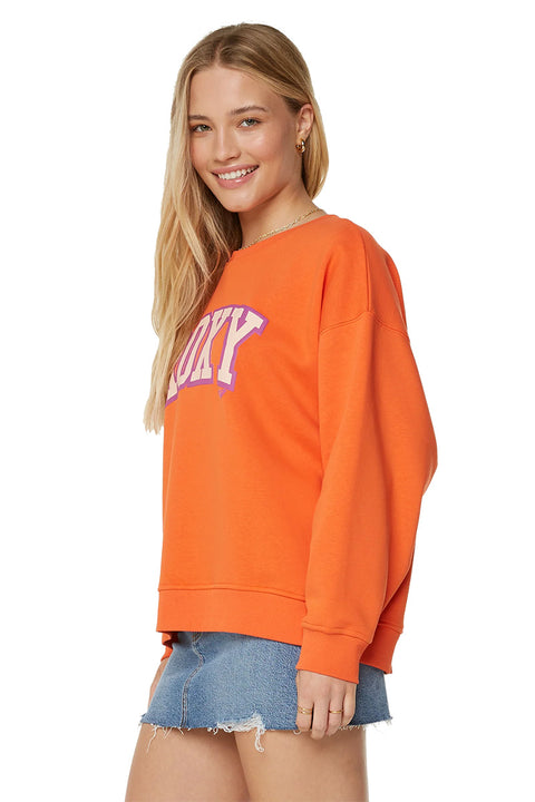 Roxy Morning Hike Crewneck - Tigerlily Roxy College- Side