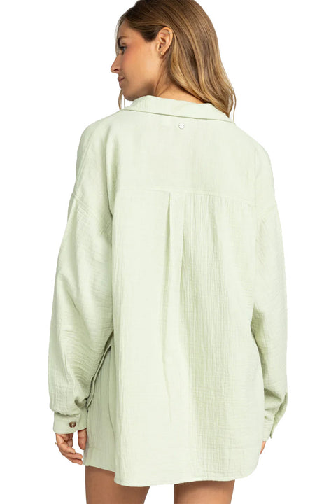 Roxy Morning Time Shirt - Laurel Green - Back