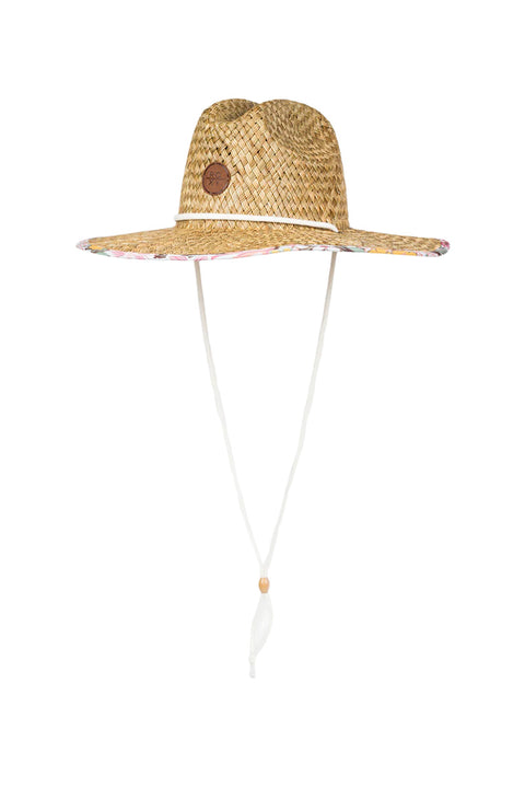 Roxy Pina To My Colada Sun Hat - White Viva La Vida- Front