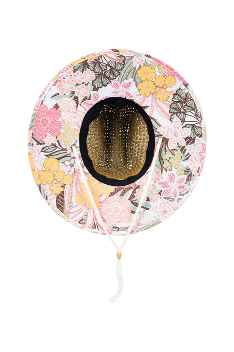 Roxy Pina To My Colada Sun Hat - White Viva La Vida- Underneath