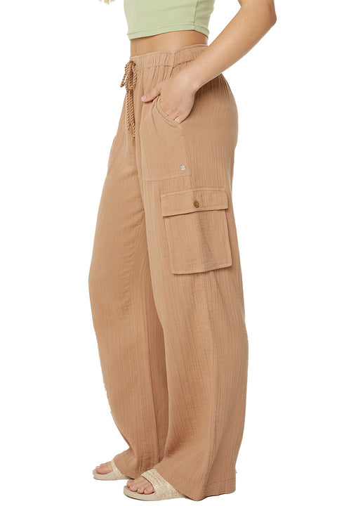 Roxy Precious Cargo Pant - Praline Solid- Side
