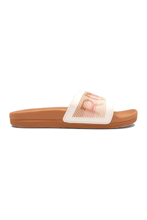 Roxy Slippy Water-Friendly Sandals - Tan- Side of one sandal