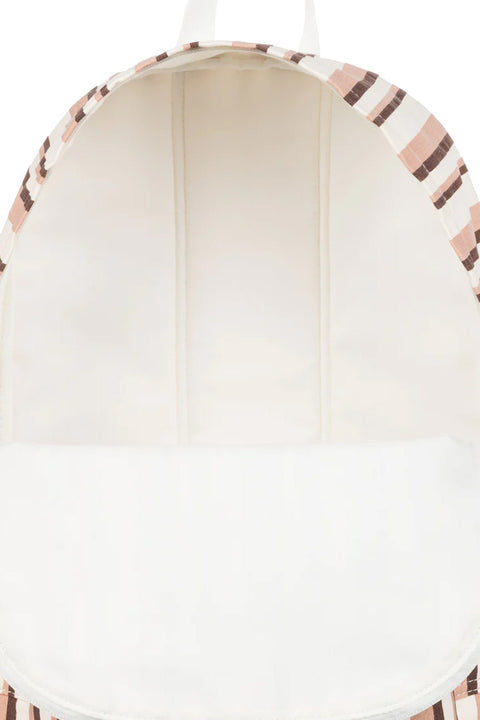 Roxy Sugar Baby Canvas Small Backpack - Root Beer Silk Caye Stripe - Inside