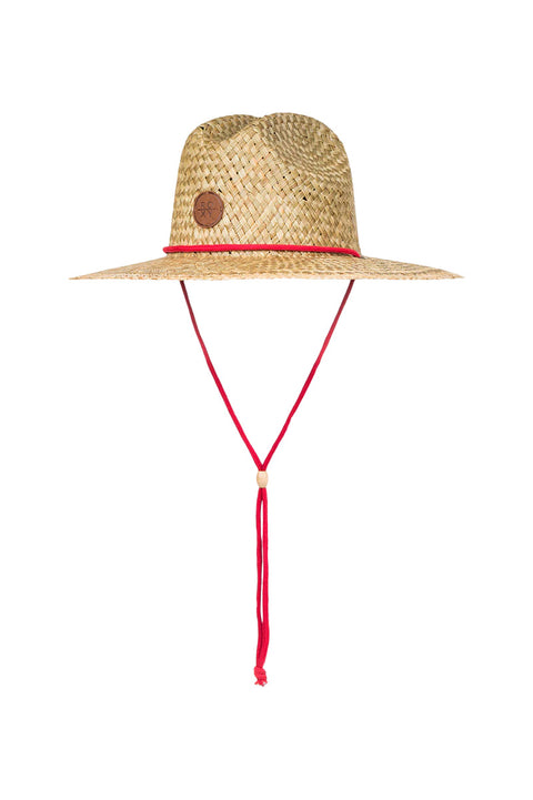 Roxy Sunshine On My Mind Straw Hat - Hibiscus- Front