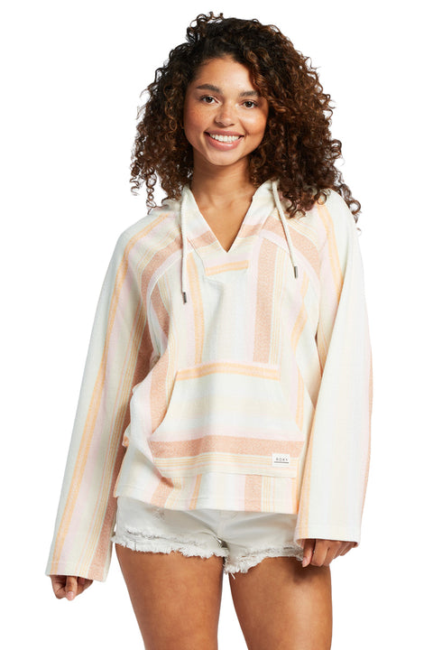 Roxy Wild And Free Poncho Hoodie - Sol Spectrum Stripe