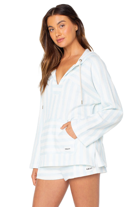 Roxy Wild And Free Top - Airy Blue Sailor Stripe- Side