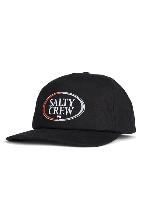 Salty Crew A-Frame 5 Panel Hat - Black- Front