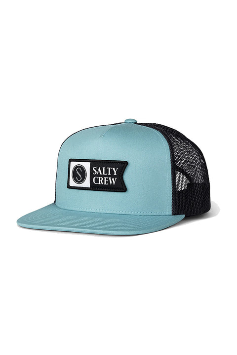 Salty Crew Alpha Twill Trucker Hat - Dark Aqua