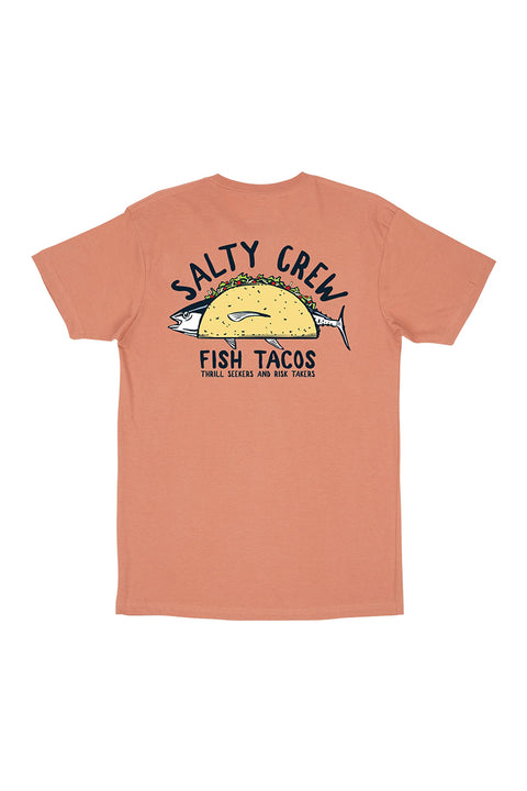Salty Crew Baja Fresh Premium S/S Tee - Coral - Back