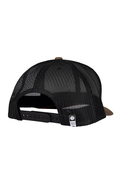 Salty Crew Bottom Dweller Retro Trucker Hat - Brown / Black - Back