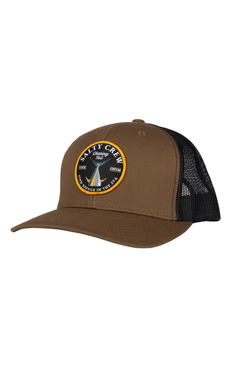 Salty Crew Bottom Dweller Retro Trucker Hat - Brown / Black