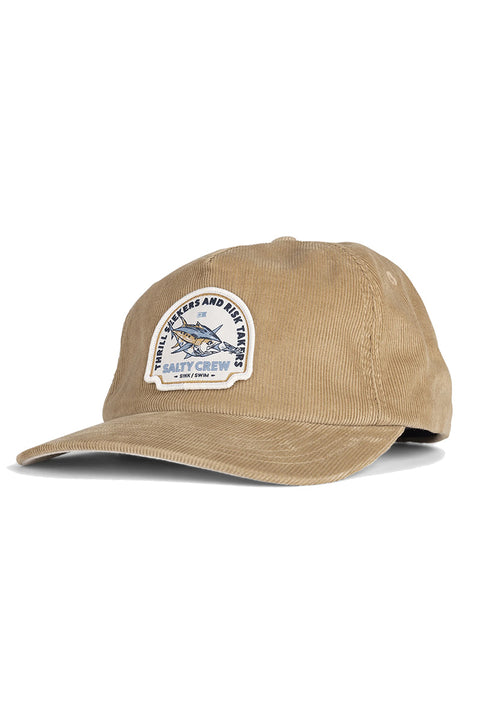 Salty Crew Chaser Cord 5 Panel Hat - Straw- Front