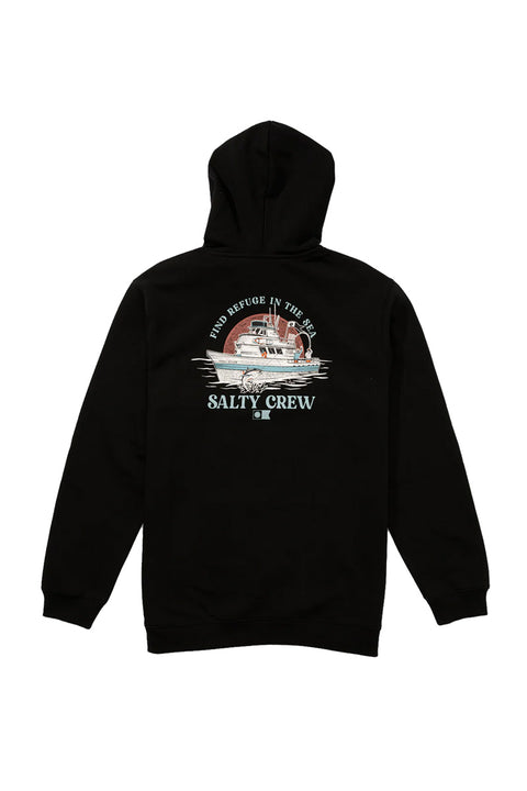 Salty Crew Day Charter Fleece - Black- Back