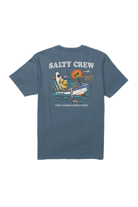 Salty Crew Down Time SS Tee - Slate- Back