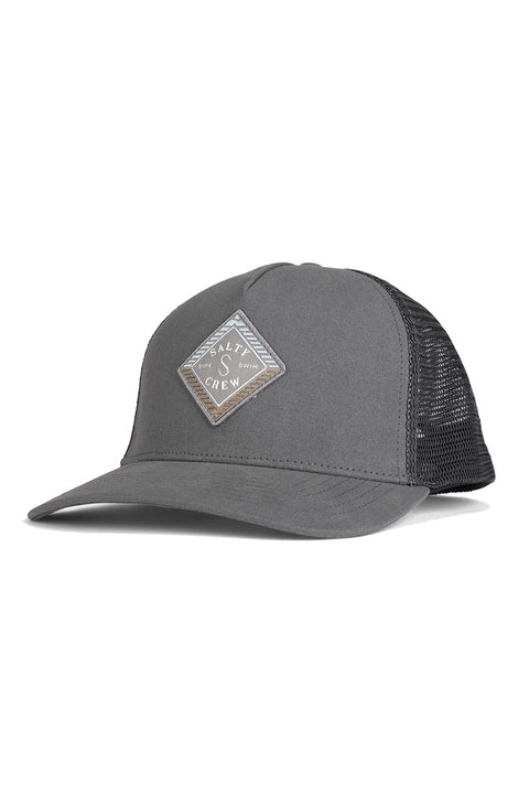 Salty Crew Faded Retro Trucker Hat - Charcoal- Front