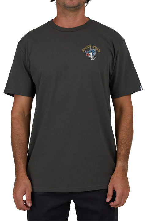 Salty Crew Fight Club Standard S/S Tee - Charcoal- Front