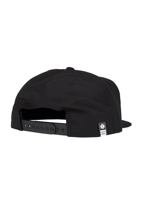Salty Crew Lateral Line 5 Panel Hat - Black - Back