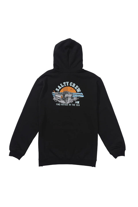 Salty Crew Lifted Fleece Hoodie - Black - Back
