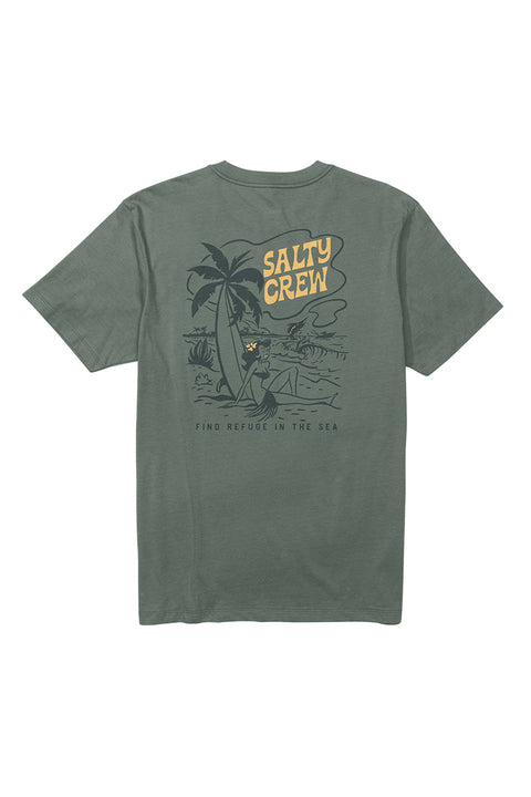 Salty Crew Lounge SS Tee - Laurel Wreath- back