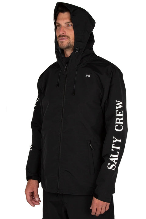Salty Crew Pinnacle Jacket - Black - Side