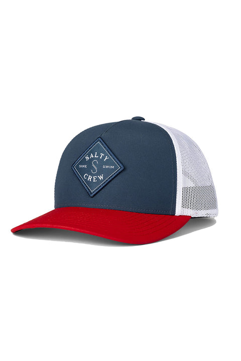 Salty Crew Sealine Retro Trucker Hat - Navy / Red