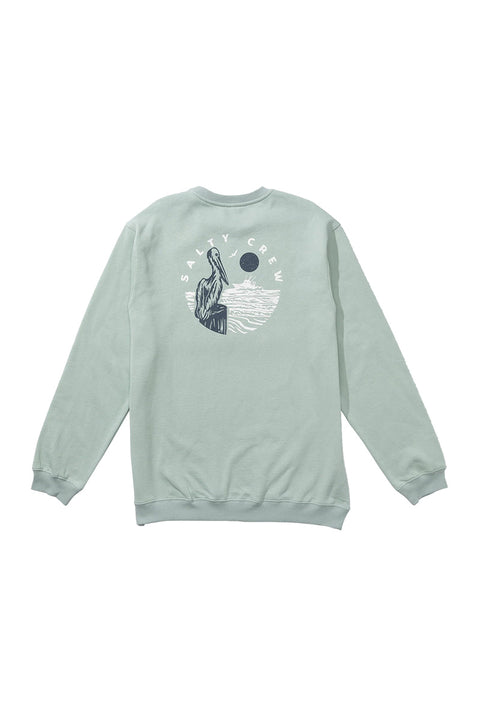 Salty Crew Stake Out Crew Fleece - Mackerel - Back