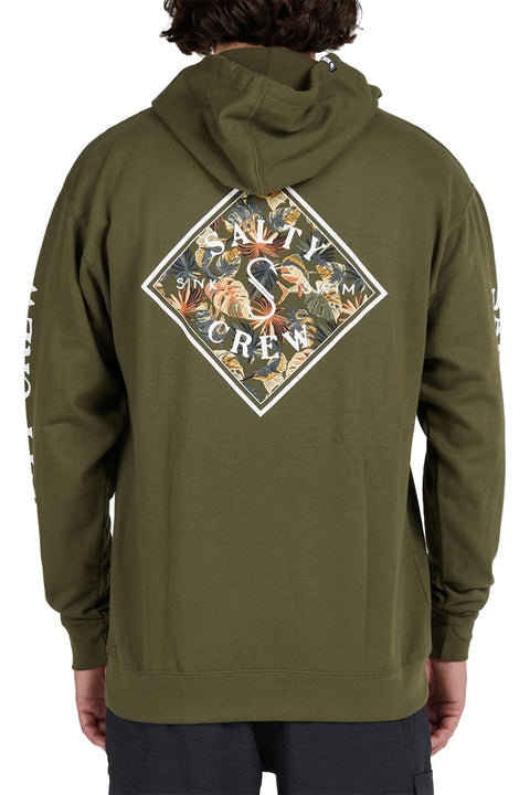 Salty Crew Tippet Shores Fill Hooded Fleece - Army - Back