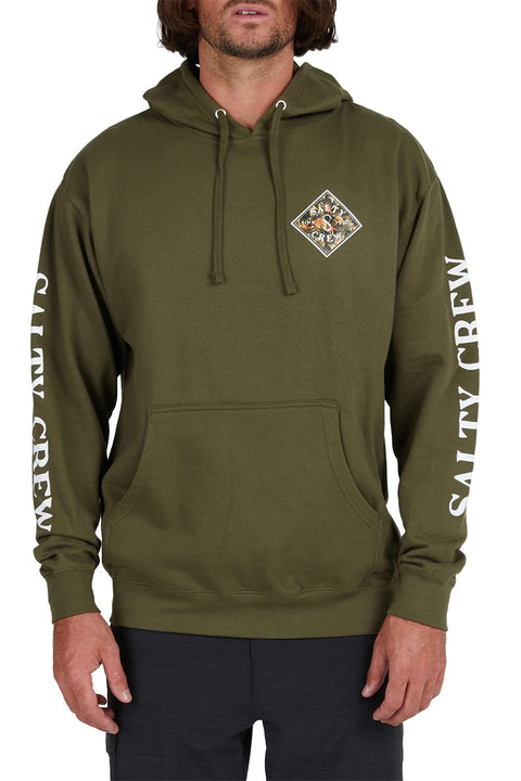 Salty Crew Tippet Shores Fill Hooded Fleece - Army
