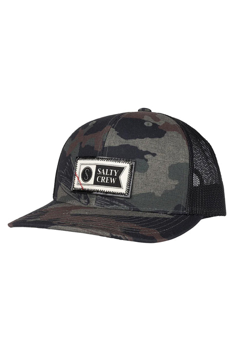 Salty Crew Topstitch Retro Trucker Hat - Salty Camo
