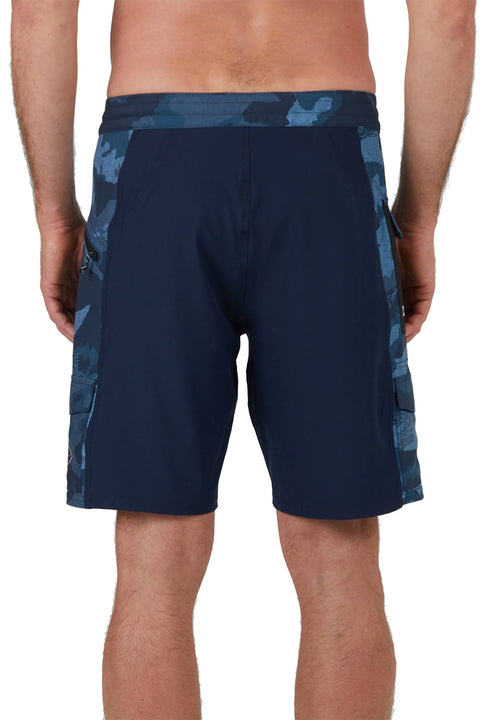 Salty Crew Transom Utility Boardshort - Blue Camo - Back