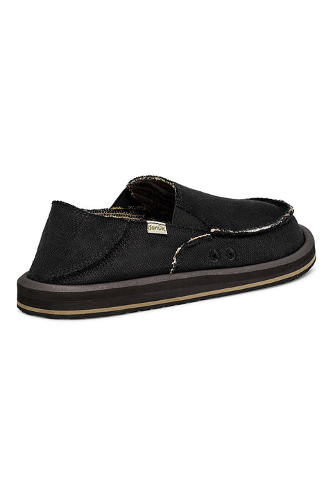 Sanuk Donny Hemp 2 Tone - Black - Back