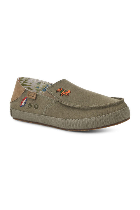 Sanuk Twinny ST X Grateful Dead Sidewalk Surfers - Olive - Right Side