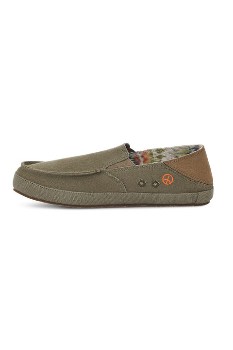 Sanuk Twinny ST X Grateful Dead Sidewalk Surfers - Olive - Left Side