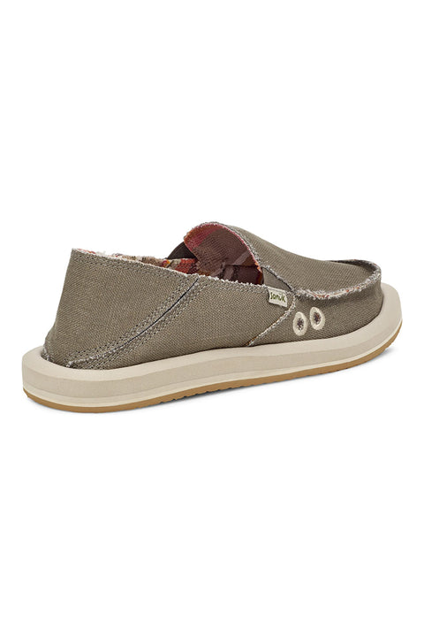 Sanuk Women's Donny Hemp - Smokey Olive - Back