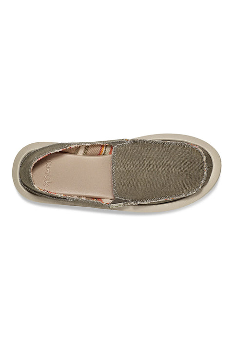 Sanuk Women's Donny Hemp - Smokey Olive - Top