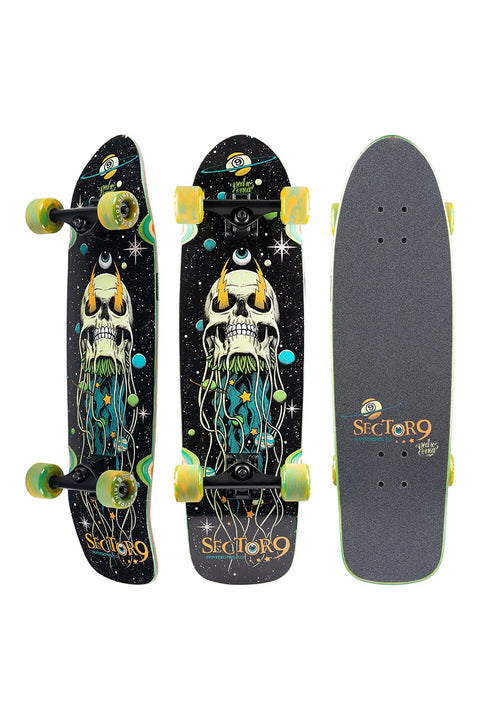 Sector 9 Chop Hop Charge Complete Skateboard- Three different views of board