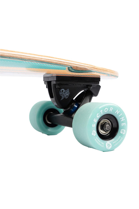 Sector 9 Offshore Reeler Complete Skateboard- Close up of the wheels
