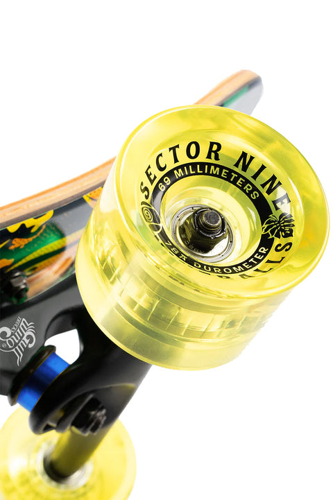 Sector 9 Striker Depths Complete Skateboard- Close up of the wheels
