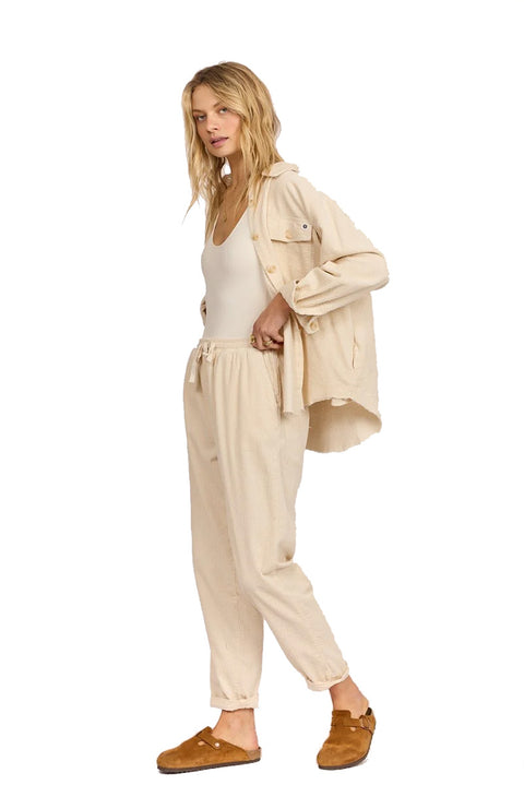 SisstrEvolution After Hours Cord Shacket - Sea Salt- Side