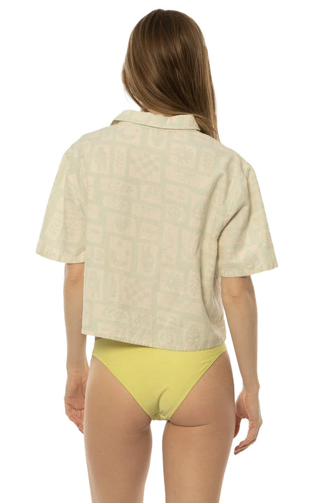 SisstrEvolution Pacific Waves S/S Woven - Sea Breeze - Back