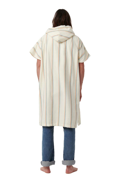 Slowtide Baja Stripe Fouta Changing Poncho - Cream- Back