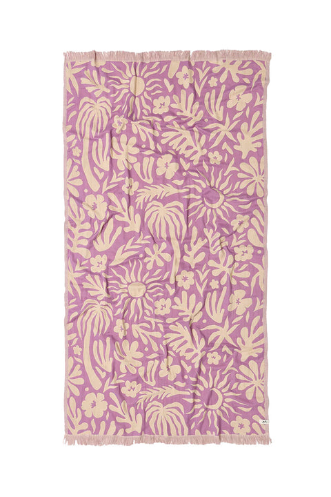 Slowtide Sunny Driftweave Turkish Towel - Grimace- Front