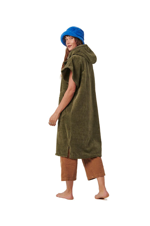 Slowtide The Digs Extra-Warm Changing Poncho - Green- Back
